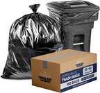 55 Gallon Large Trash Bags – 160 Mega Pack – 20 Micron Black Contractor Garbage by Houzzkingzusa