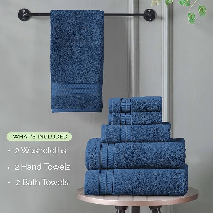 Elegant Comfort Luxury 6-Piece Towel Set, Premium Soft 100% Turkish Cotton - Image 4