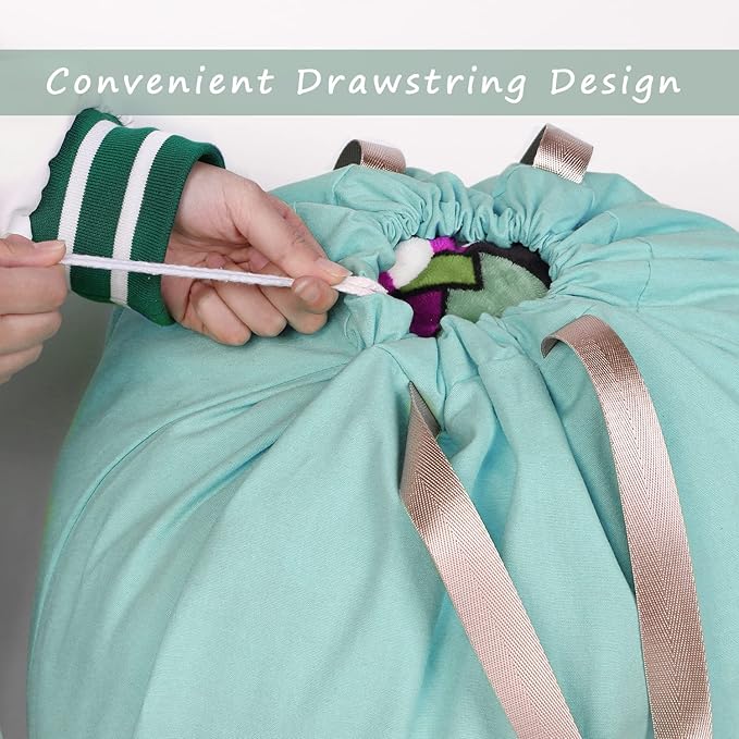 Cotton Canvas Laundry Bag with Handles & Drawstring Straps, Heavy Duty Extra - Image 3