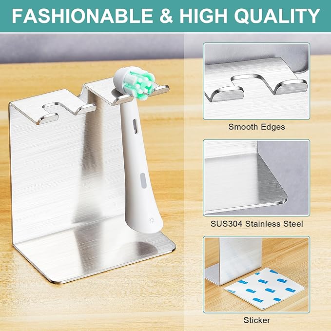 Electric Toothbrush Head Holder, Tooth Brushing Holder, Wall Mounted Toothbrush - Image 8