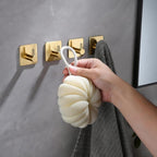 YIGII Adhesive Hooks, 4 Pack Stainless Steel Towel Hooks Heavy Duty, Sticky - Image 4
