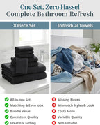 Casa Platino 100% Cotton Bath Towel Pack of 8 - Image 6