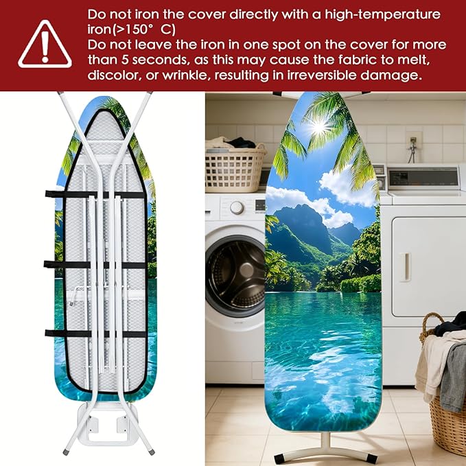 Nuxovilar Ironing Board Cover Needle Cotton 15x54 Inches | Ironing Board Cover - Image 6