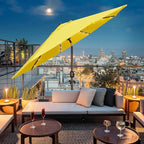 Blissun 9 ft Solar Umbrella, 32 LED Lighted Patio Umbrella, Table Market Umbrella, Outdoor Umbrella for Garden, Deck, Backyard, Pool and Beach (Yellow) - Image 7