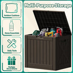 Devoko 40 Gallon Deck Box Outdoor Storage Box Waterproof for Patio, Large Outdoor Storage Bench Lockable for Outside (Deep Brown, 40 Gallon) - Image 4