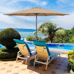 Simple Deluxe 9' Patio Umbrella Outdoor Table Market Yard Umbrella with Push Button Tilt/Crank - Image 6