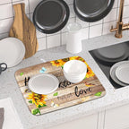 Sunflower Floral Dish Drying Mat - Image 6
