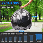 Reli. 95 Gallon Trash Bags Heavy Duty | 68 Trash Bags | Super Sizeable - Image 2