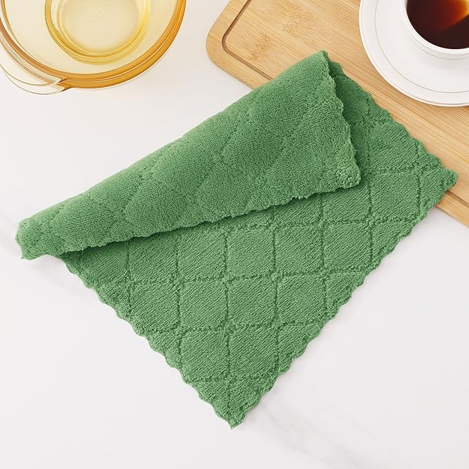 Homaxy 24 Pack Kitchen Dish Cloths, Super Soft and Absorbent Coral Velvet Dish - Image 7