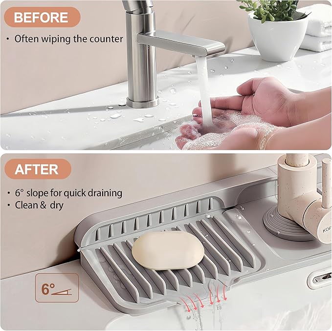 18 inch Silicone Faucet Mat for Kitchen Sink - Image 3