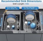 romision Expandable Dish Drying Rack Over The Sink Small Metal Stainless Steel - Image 9