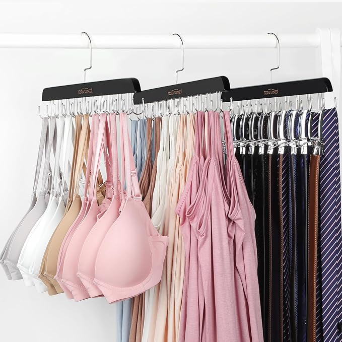TOPIA HANGER Bra Hanger for Closet, 2 Pack Tank Top Hangers 40 Hooks Capacity by TOPIAHANGER