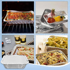 100 Pack 1 lb Disposable Aluminum Foil Pans Meal Prep Take Out Food Containers - Image 6