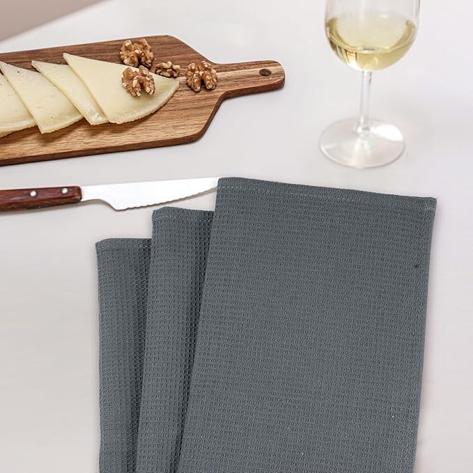 QUILTINA Dish Towels Set, 100% Cotton Waffle Weave Kitchen Towels 6 Pack - Image 3