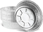PLASTICPRO 9'' Inch Deep Round Tin Foil Pans Disposable Aluminum, Freezer & by PLASTICPRO