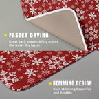 Christmas Dish Drying Mat for Kitchen Counter 18x16 Inch Xmas Snowflake Drying - Image 5