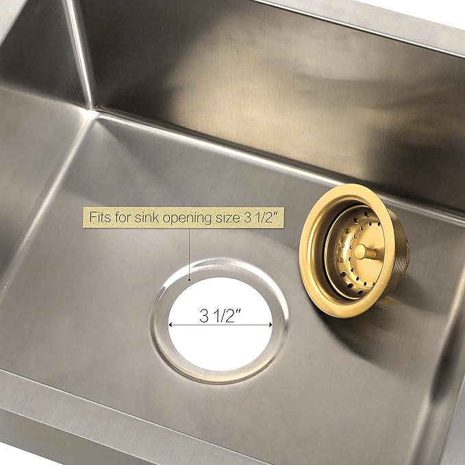 LQS Kitchen Sink Drain Assembly, Sink Drain Basket Strainer 304 Stainless Steel - Image 5