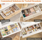 Lifewit 2.4" High 6 Pack Bamboo Drawer Dividers 33-42cm/13-16.5" Adjustable - Image 7