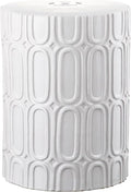 Safavieh Castle Gardens Collection Melody Antique White Glazed Ceramic Garden Stool by SAFAVIEH
