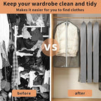 3 Pcs Garment Bags, Hanging Clothes Covers - Image 6
