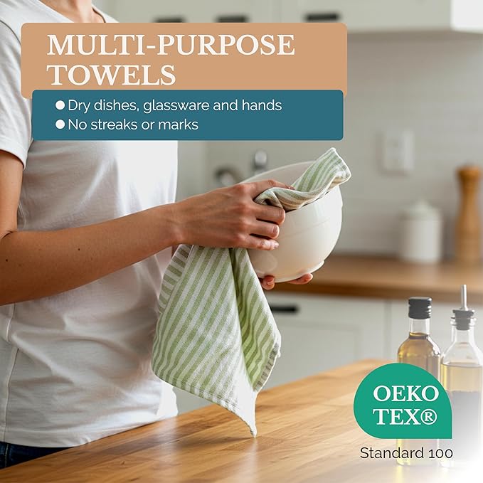 Casa Platino Kitchen Towels Cotton and Kitchen Dish Towels – Soft Cotton Set of - Image 3