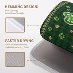 St Patrick's Day Shamrock Dish Drying Mat Green Spring Kitchen Dish Drying Pad - Image 3