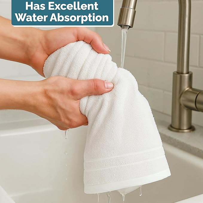White Hand Towels for Bathroom - Image 6
