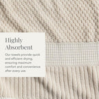 NY Loft 100% Cotton Bath Towel 4 Pack | Super Soft & Absorbent Quick-Dry Bath - Image 7