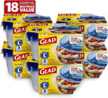 Glad Big Bowl Food Storage Containers, Large Round by GladTrashFoodStorage
