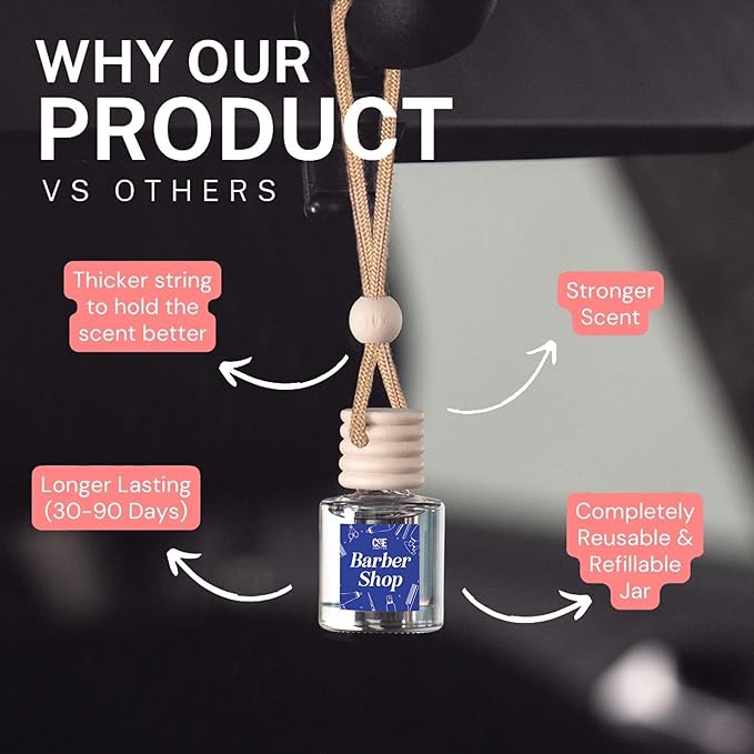 CANDECraftCo Car Air Hanging Fragrance Oil, Car Auto Freshener - Image 7