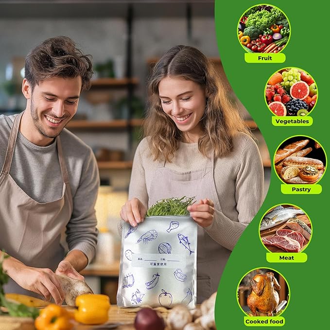 Reusable Aluminum Foil Food Storage Bags - Image 2