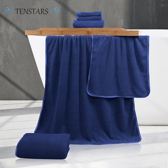 TENSTARS Luxury Silk Hemming Towel Set - Image 2