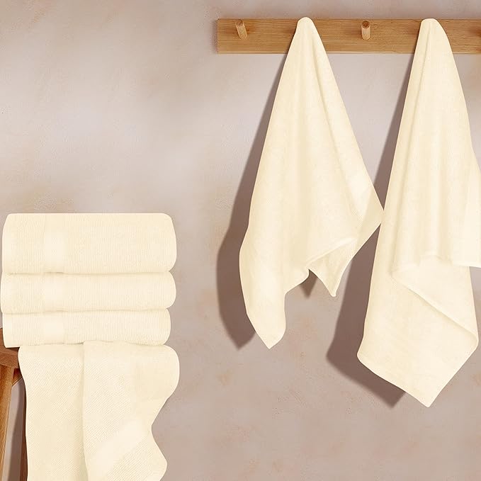 GLAMBURG Ultra Soft 6-Piece Hand Towel Set 16x28-100% Ringspun Cotton - Image 3