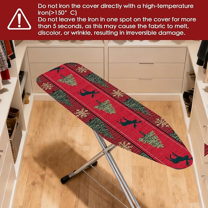 Nuxovilar Ironing Board Covers Winter Moose and Tree Pattern Polyester 15x54 - Image 4