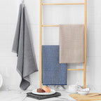 Homaxy Premium Kitchen Towels, Large Cotton Kitchen Hand Towels, Flat and Terry - Image 6