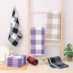 Homaxy 100% Cotton Waffle Weave Check Plaid Kitchen Towels, 13 x 28 Inches - Image 8