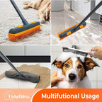 Pet Hair Removal Broom, 57.5 inches Rubber Brush Carpet Rake - Image 5