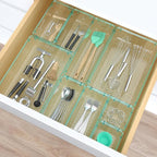 13 PCS Clear Plastic Drawer Organizers Set, 4 Size Desk Drawer Organizer Trays - Image 6