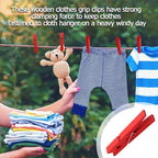 Bivethoi 2.9 Inch Clothes Pins, Strong Grip Close Pins Birchwood Clips - Image 5