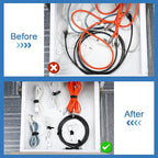 42 Pcs Silicone Cable Ties Reusable Cord Straps Multipurpose Elastic Cable - Image 6