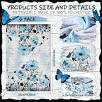 Breling Set of 6 Blue Daisy Kitchen Towel Vintage Themed Dish Towel Bathroom - Image 2