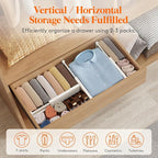 Lifewit 14 Pack Drawer Dividers 4" High 28-43.5cm/11-17" Adjustable Drawer - Image 5