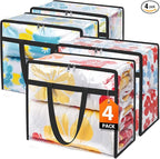 Clear Clothes Storage Bags, 4 Pack Closet Organizers and Under Bed Storage by Unknown