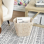 GRANNY SAYS Wicker Trash Can, Waterproof Bathroom Trash Can, Wicker Waste Basket - Image 3