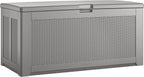 Rubbermaid Extra Large Resin Outdoor Storage Deck Box (134 Gal), Weather Resistant, Gray, Deck Organization for Home/Backyard/Pool Chemicals/Toys/Garden Tools/Porch/Patio Cushions by Rubbermaid