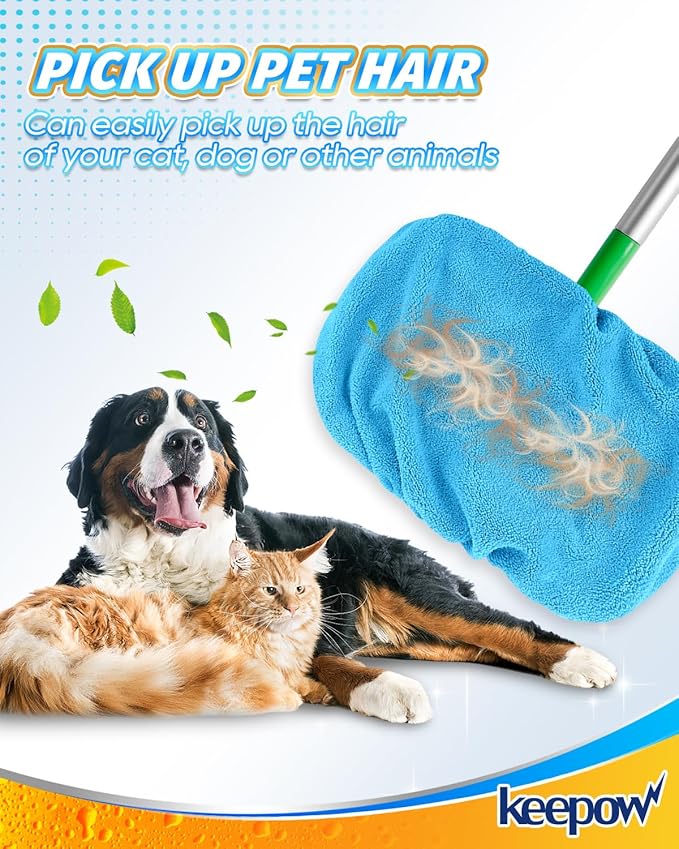 KEEPOW Reusable Dry Sweeping Cloths Microfiber Wet Pads Refill Compatible - Image 9