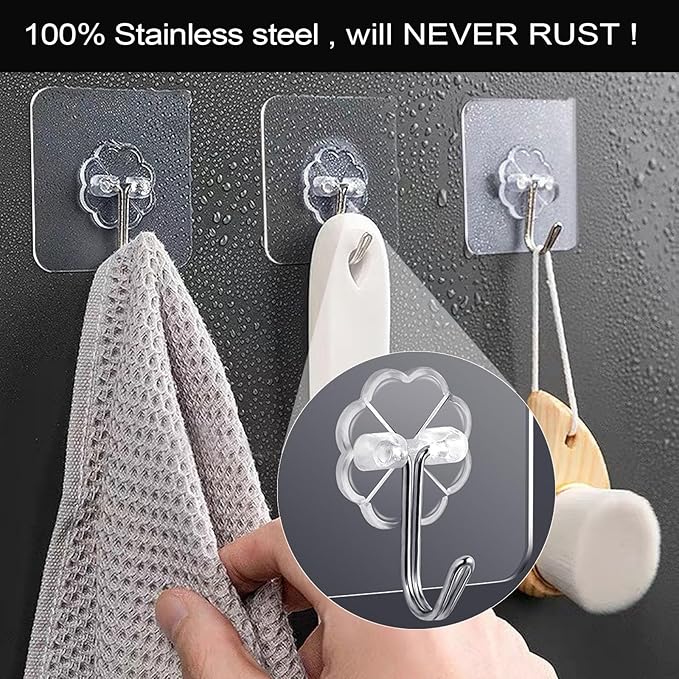 ZESLMG Adhesive Wall Hooks No Damage - Image 7