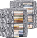Direct 100L, 4 Pack, Storage Containers, Large Clothes Storage Bins Foldable by StorageTastic