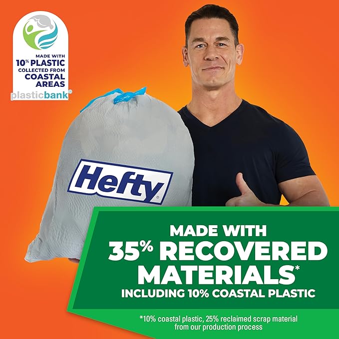 Hefty Ultra Strong 13 Gallon Trash Bags, Tall Kitchen Trash Bags Made - Image 3