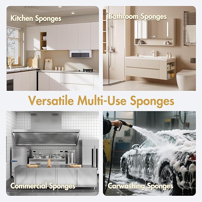6 x 3.6 x 0.9 Inch JK SP-T22 Large Sponge, Kitchen Sponges, Handy Sponges - Image 6